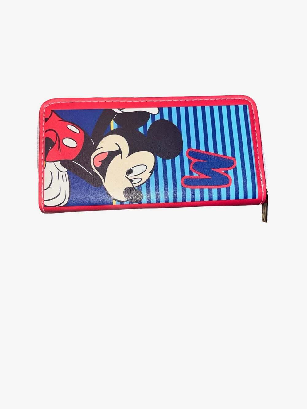 Disney Mickey Mouse Striped Zip Around Wallet
